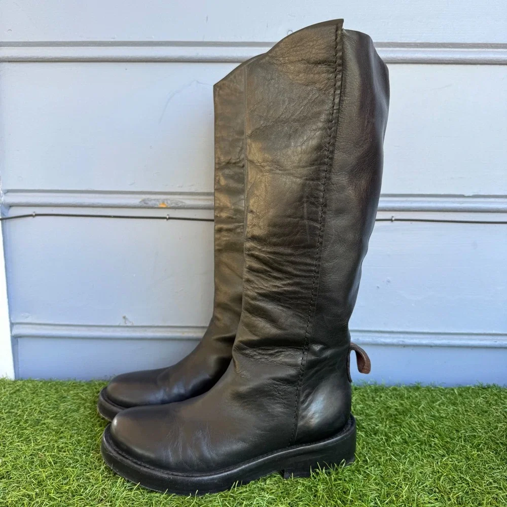 We The Free Free People Bryce Equestrian Leather Tall Boots Portugal Size 36